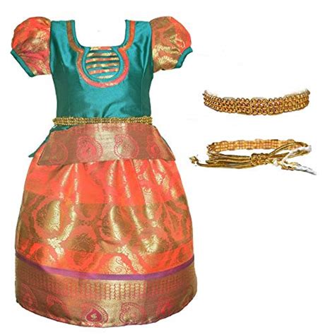 Buy AMIRTHA FASHION Girls Traditional Lehenga Choli KANNA PATTU WITH ...