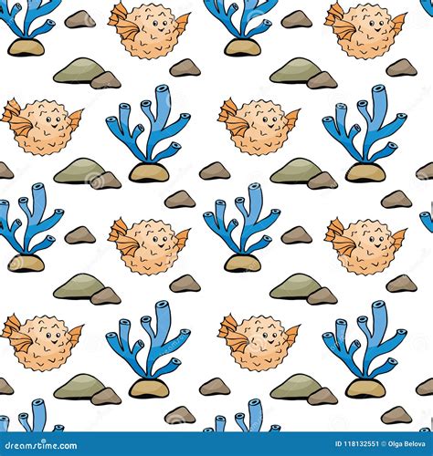 Puffer Fish Pattern 的图像结果