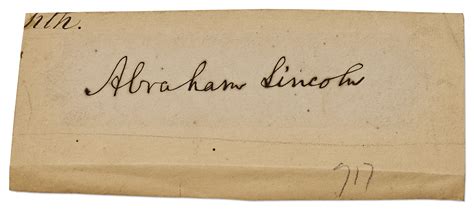 Lot Detail - Abraham Lincoln Signature -- Signed with His Full Name ...