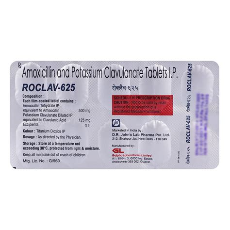 Roclav 625 mg - Strip of 10 Tablets : Amazon.in: Health & Personal Care