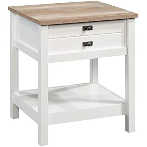 Sauder Soft White Night Stand with Cottage Road India | Ubuy