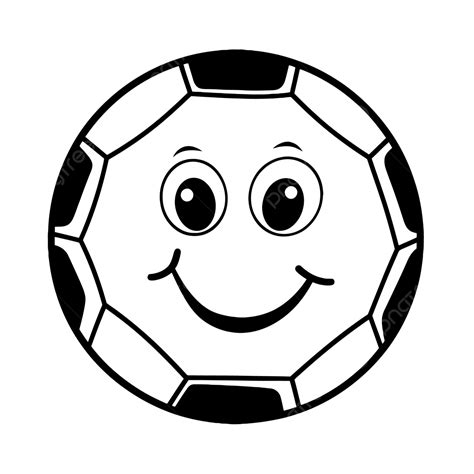 Smiling Soccer Ball Drawing Outline Sketch Vector, Wing Drawing, Soccer ...