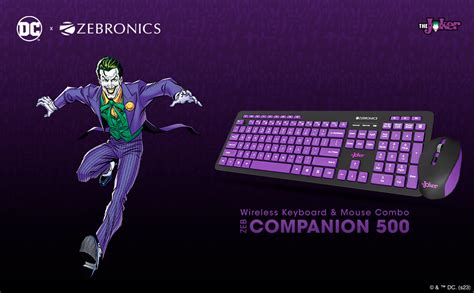 Amazon.in: Buy ZEBRONICS Dc Joker Edition Companion 500 Wireless Combo ...