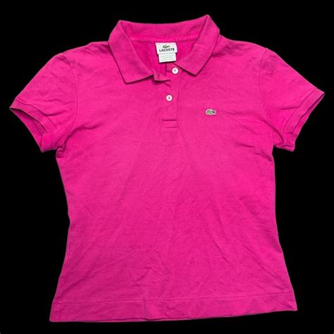 Lacoste Women's Pink Polo-shirts | Depop