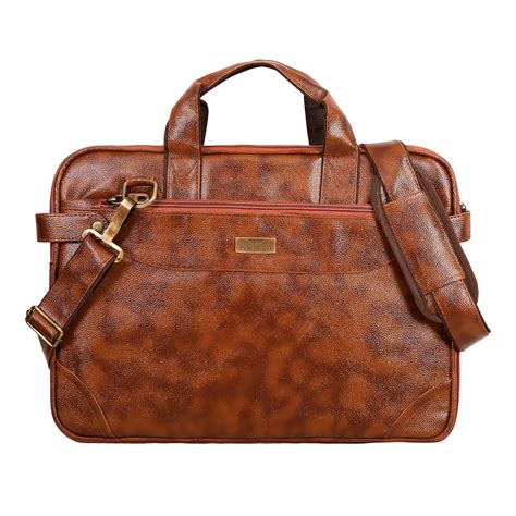 Kamron Office Faux Leather Laptop Bag for Men - Fits 14/15.6/16 inch ...