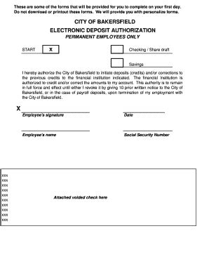 Fillable Online Sample Of Orientation Forms Packet - City of ...