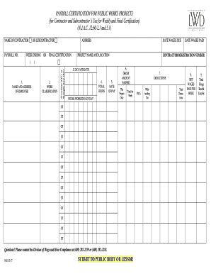 NJ Payroll Certification for Public Works Project 2008-2025 - Fill and ...