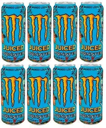 Monster Energy Mango Loco 500ml Can , (Pack of 8 Cans X 500ml each ...