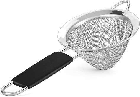 Kafoor Fine Mesh Small Sifter - 3.3 Inch TPR Conical Sieve for Tea ...
