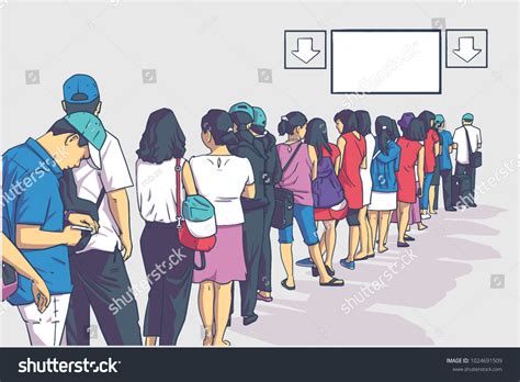 People Standing Line 的图像结果