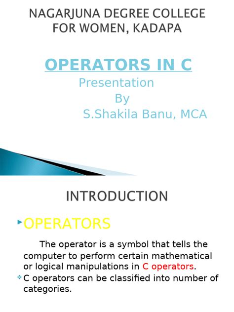 Image result for C Operator Tutorial
