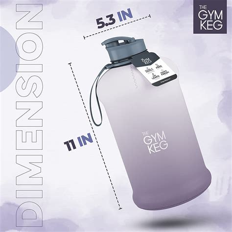 Buy THE GYM KEG Sports Water Bottle Half Gallon Carry Handle Big Water ...