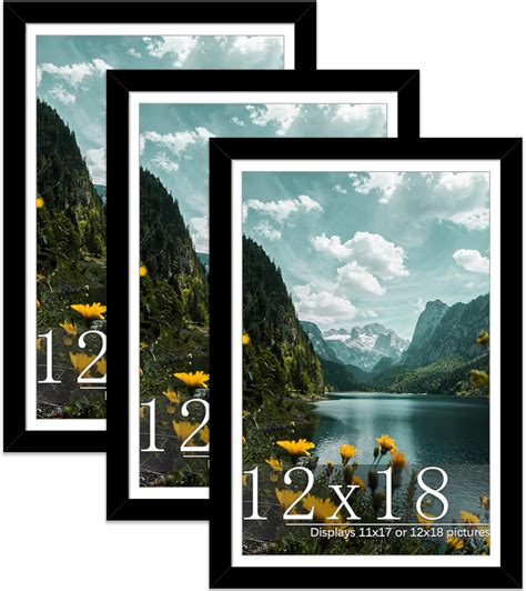 Amazon.com - Picrit 12x18 Picture Frame 3 Pack, Black Poster Frame ...