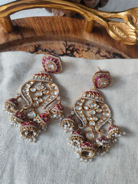 Fuhaar Jhumkas in 18kt Gold Polish – Anantaya By Mani