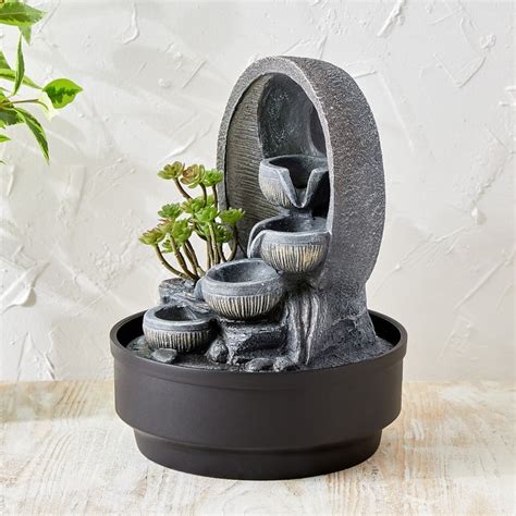 Buy Corsica Alpine Zen Polyresin Diya Water Fountain - 22x30cm from ...