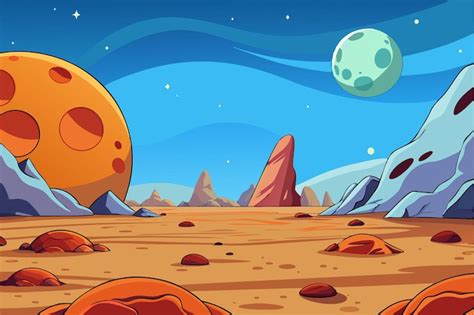 Moon surface cartoon clip art Images - Free Download on Freepik