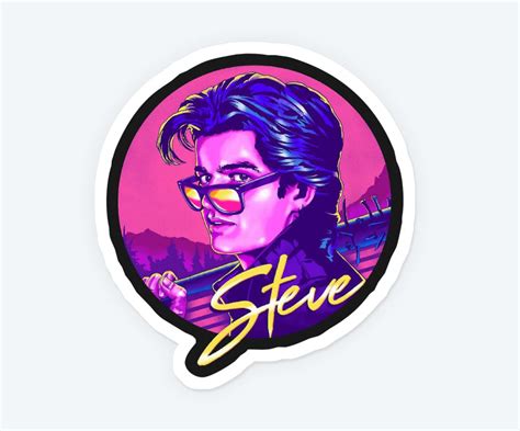 Steve Harrington Retro Style Magnetic Sticker – Stickkar.in