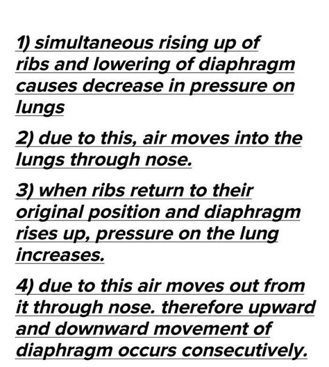 upward and downward movement of diaphragm occurs consecutively explain ...