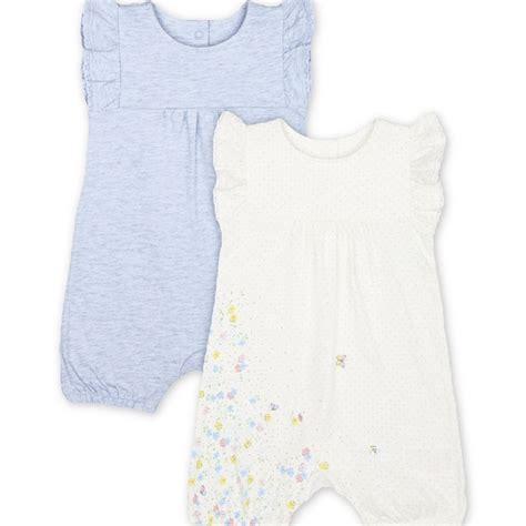Buy Spring Flower And Blue Frill Rompers - 2 Pack Online at Best Price ...