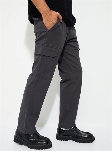 Buy URB_N Men Solid Relaxed Fit Cargos Online at just Rs. 1299.0 ...