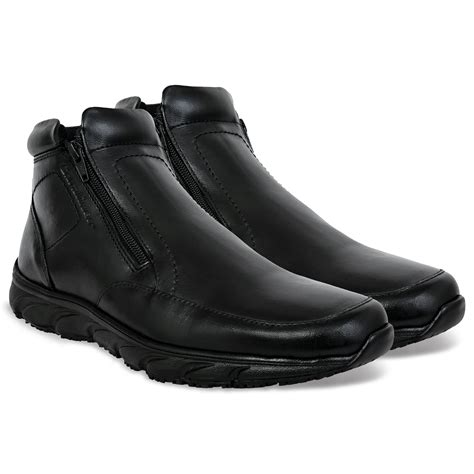 Allen Cooper Men's Genuine Leather Comfortable Boots With Memory Foam ...