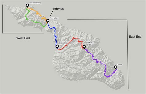 Catalina Island Hiking Map