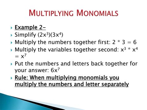 Image result for Multiplying Monomials