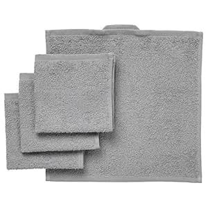Ikea Cotton Washcloth (Set of 4, Grey) : Amazon.in: Home & Kitchen
