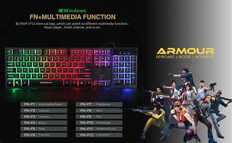 Amazon.in: Buy Live Tech Armour RGB Gaming Keyboard Mouse with MousePad ...