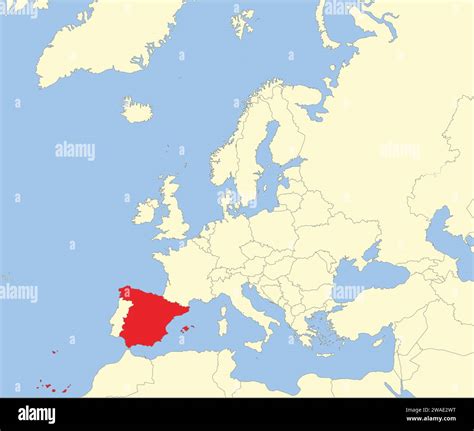 Location map of the KINGDOM OF SPAIN, EUROPE Stock Vector Image & Art - Alamy
