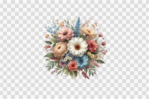 Flower Bouquet on Transparent Background Graphic by shahtech50 ...