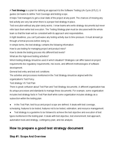 Image result for Test Strategy Document