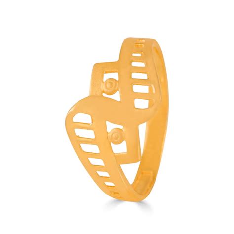 Diya Elegant Grid Gold Ring – PP Jewellers