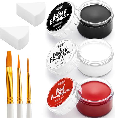Amazon.com: Spooktacular Creations 8 PCS Halloween Makeup Kit 3 Face ...