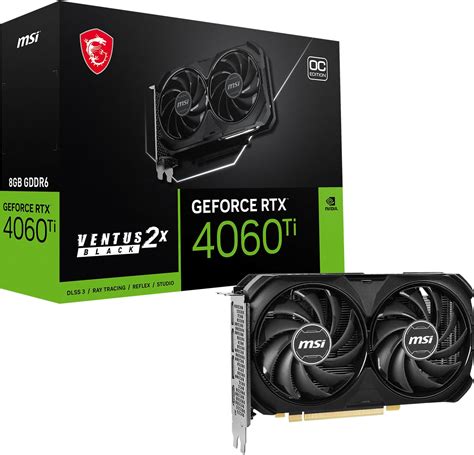 Amazon.in: Buy MSI Geforce RTX 4060 Ti Ventus 2X Black 16G Oc Graphic ...