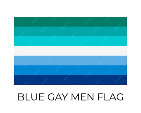 Blue gay men flag symbol of lgbt community vector flag sexual identity ...