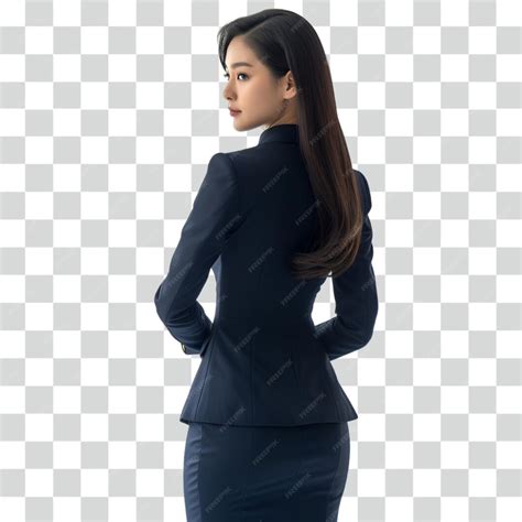 Premium PSD | Woman wearing a suit transparent background
