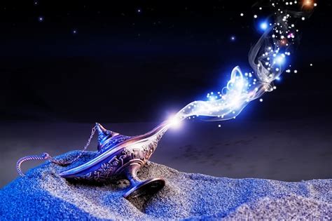 Genie magical lamp | Premium Photo