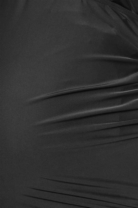 BUMP IT UP MATERNITY Plus Size Black Halterneck Swimsuit | Yours Clothing