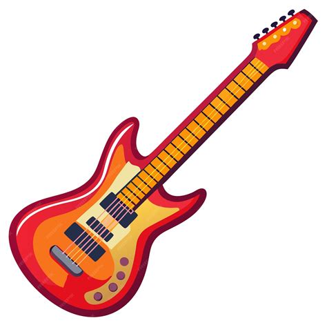 Electric guitar clip art and Vector Design With a White Background ...