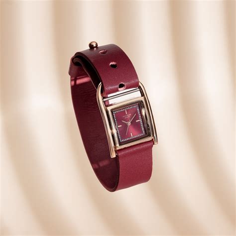 Buy Online Sonata Poze Quartz Analog Red Dial Red Leather Strap Watch ...