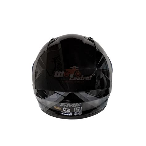SMK Stellar Sports Stage Gloss Black Grey (GL262) Helmet– Moto Central