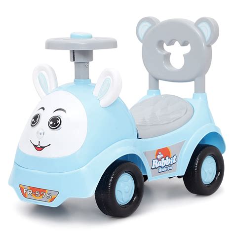 Fun Ride Kids Push Car Rabbit Toy Car Backrest and Under Seat Storage ...