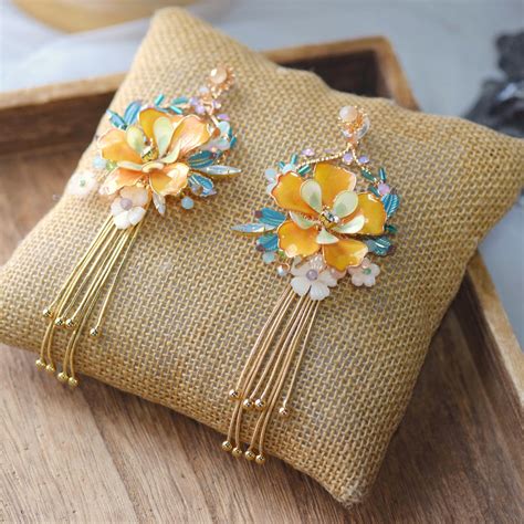 Ariel Earrings with Tassels – The Vintage Snob
