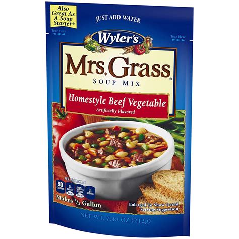 Wyler's Mrs. Grass Home-Style Beef Vegetable Hearty Soup Mix 7.48 oz ...