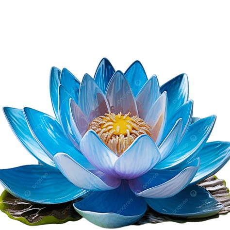 The Color Of Lotus Leaf Is Blue, Lotus Leaf, Flower, Lotus PNG ...