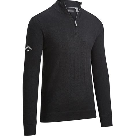 Callaway Golf Mens Merino Wool Windstopper 1/4 Zip Thermal Fleece Golf ...