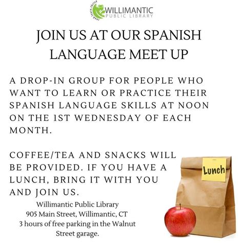 Spanish Language Meetup, Willimantic Public Library, 7 June 2023 ...