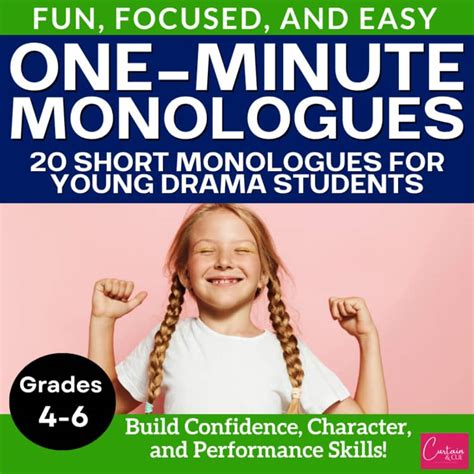 20 One-Minute Monologues for Grades 4-6 Drama: Fun, Flexible, and Easy ...