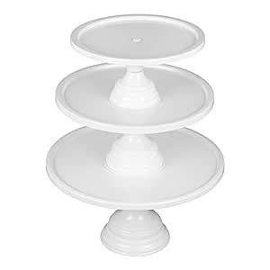 Anushka Metals Non Revolving Cake Stand Pedestal 13", 11", 9" Diameter ...